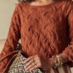 Sezane Chocolate Brown Yvette Sweater - Medium